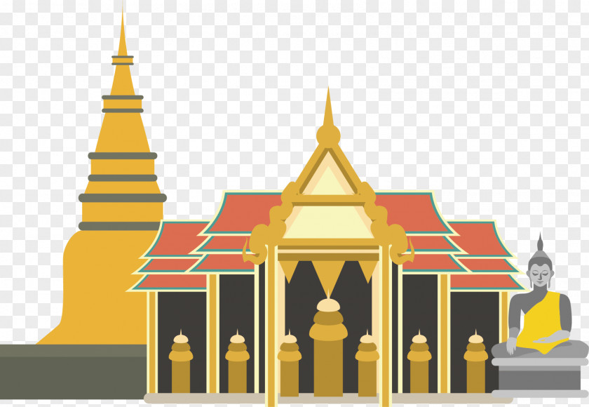 Golden Palace Vector Temple PNG