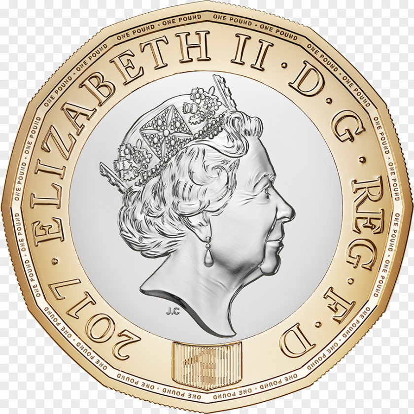 Silver Coins Royal Mint One Pound Coin Sterling Legal Tender PNG