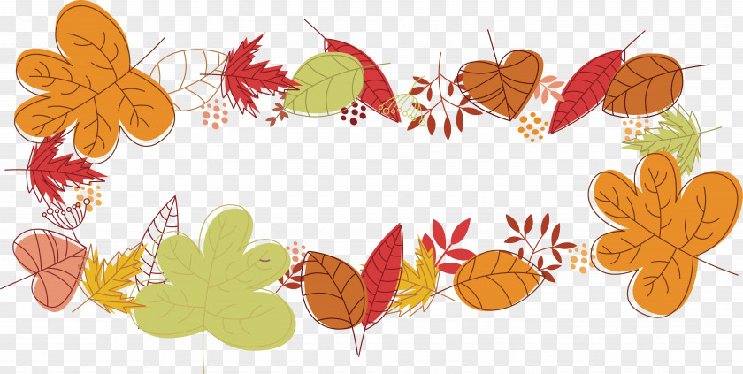 Hand Painted Autumn Leaves Leaf PNG