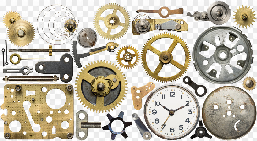 Mechanical Metal Gear Parts Collection Clock Movement Stock Photography Spare Part PNG