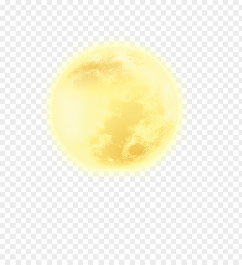 Moon Full Yellow Circle PNG