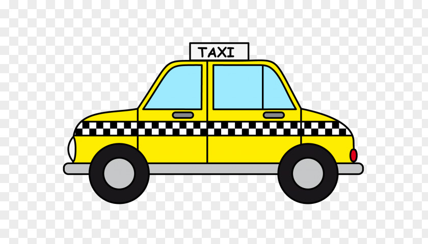 Taxi Checker Yellow Cab Clip Art PNG