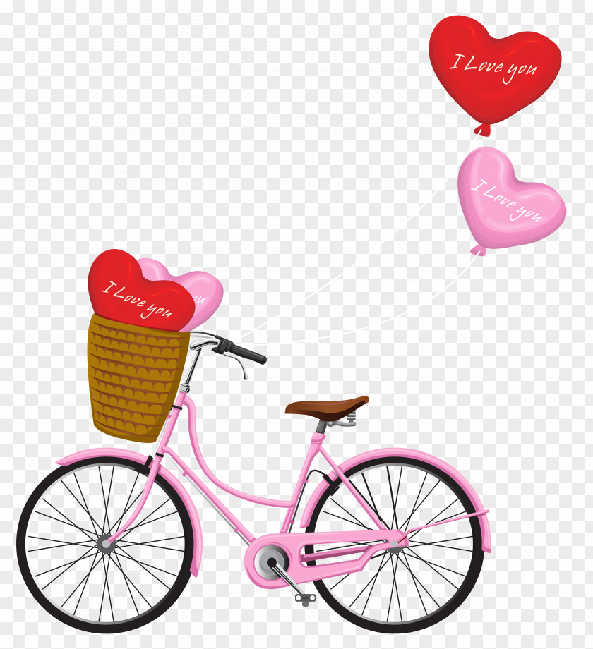 Valentine's Day Bicycle PNG Clipart Image PNG