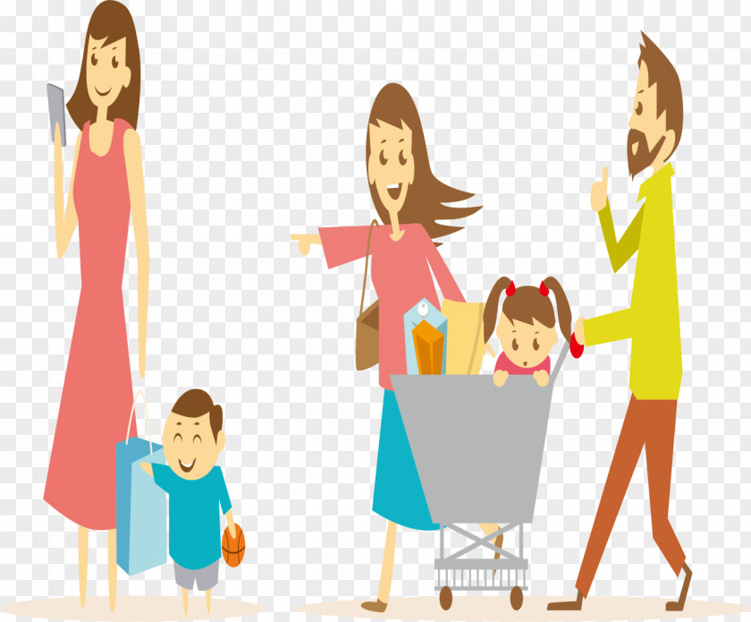 Vector Family Of Three Illustration PNG