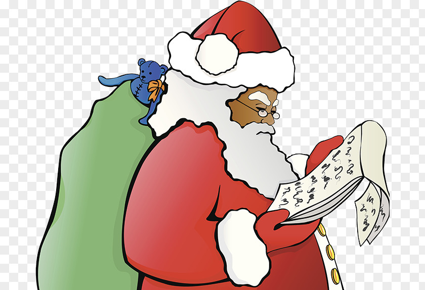 Cartoon Santa Claus Christmas Gift PNG