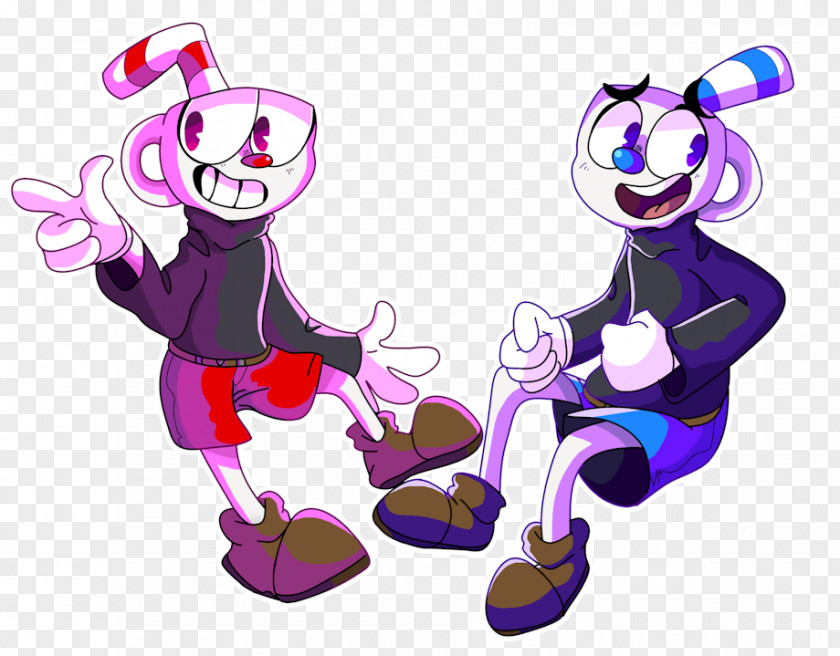 Cuphead And Mugman Fanart Art Drawing Clip PNG