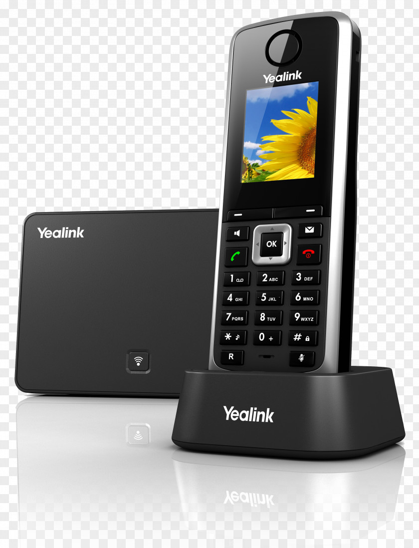Digital Enhanced Cordless Telecommunications Telephone Yealink SIP-W52P IP-DECT PNG