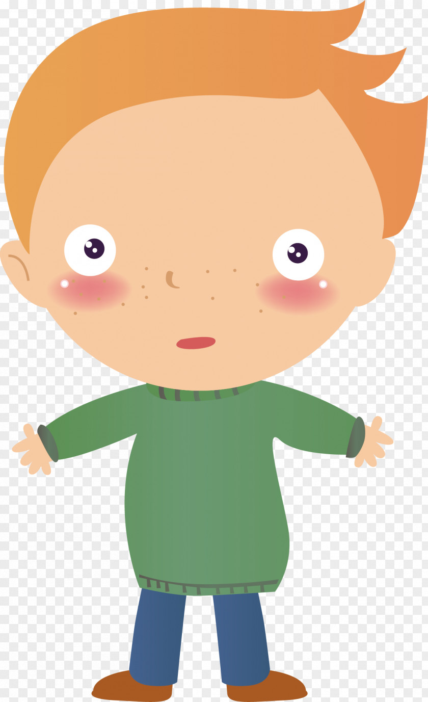 Frightened Boy Cartoon Clip Art PNG