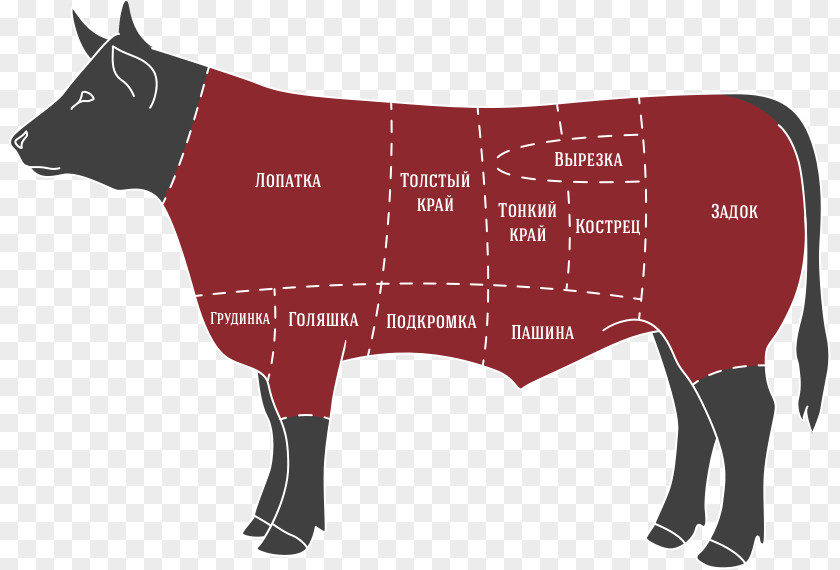 Meat Dairy Cattle Cut Of Beef Steak PNG