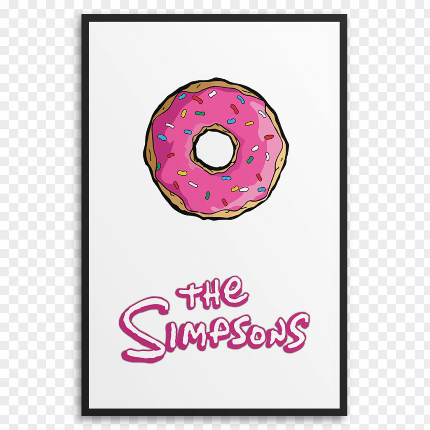 Donut Drawing Simpson Homer Donuts Poster Font Gift PNG