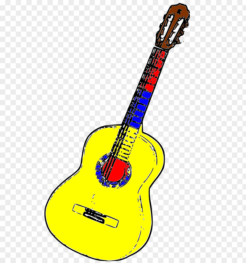 Guitar Vector Art Colombia Acoustic Clip PNG
