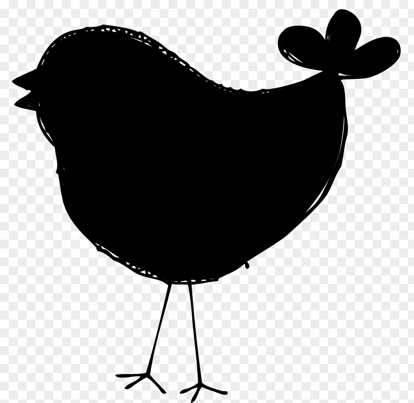 M Clip Art Silhouette Neck Rooster Black & White PNG