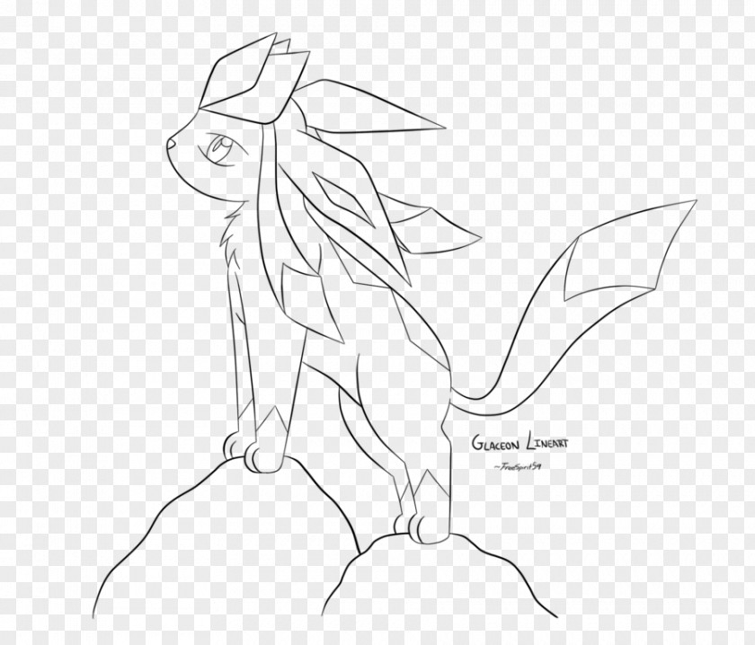 Pokemon Glaceon Coloring Book Line Art Eevee Drawing PNG