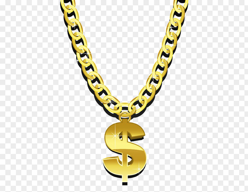 T-shirt Bib Gold Necklace Chain PNG