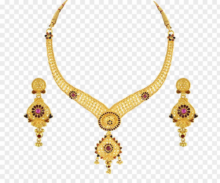 Wedding Jewellery Necklace Earring Gold Pearl PNG