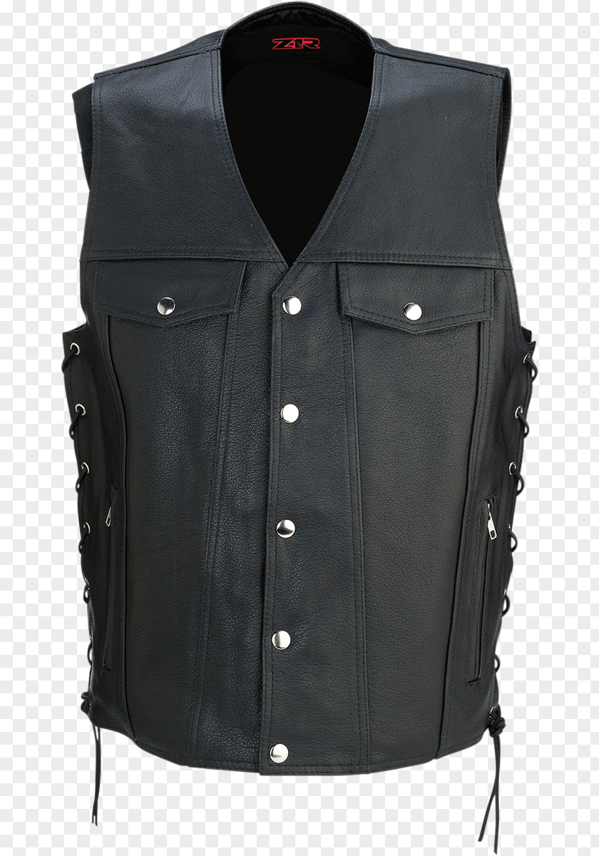 Jacket Gilets Motorcycle Leather Pocket PNG