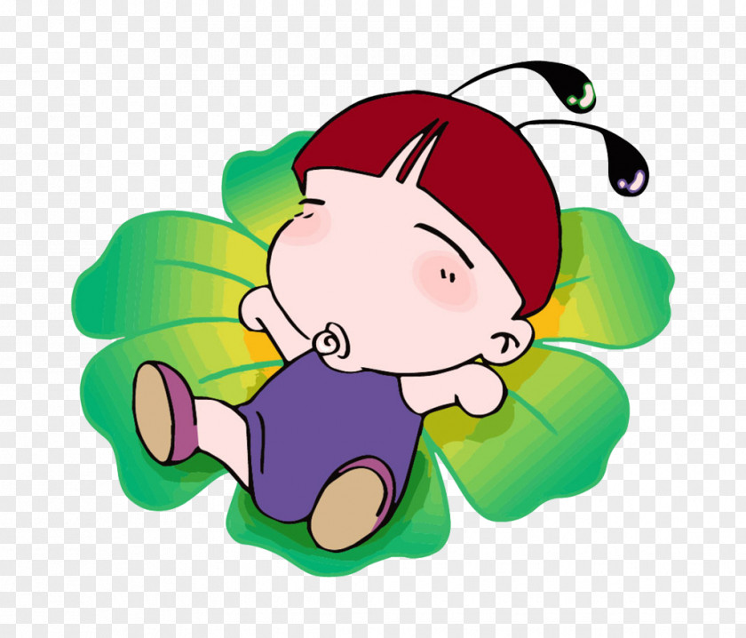 Petals On The Baby To Drink Milk Picture Material Cartoon Infant Illustration PNG