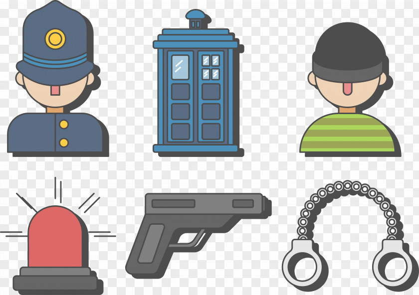 Police And Bandit Vector Euclidean Download PNG