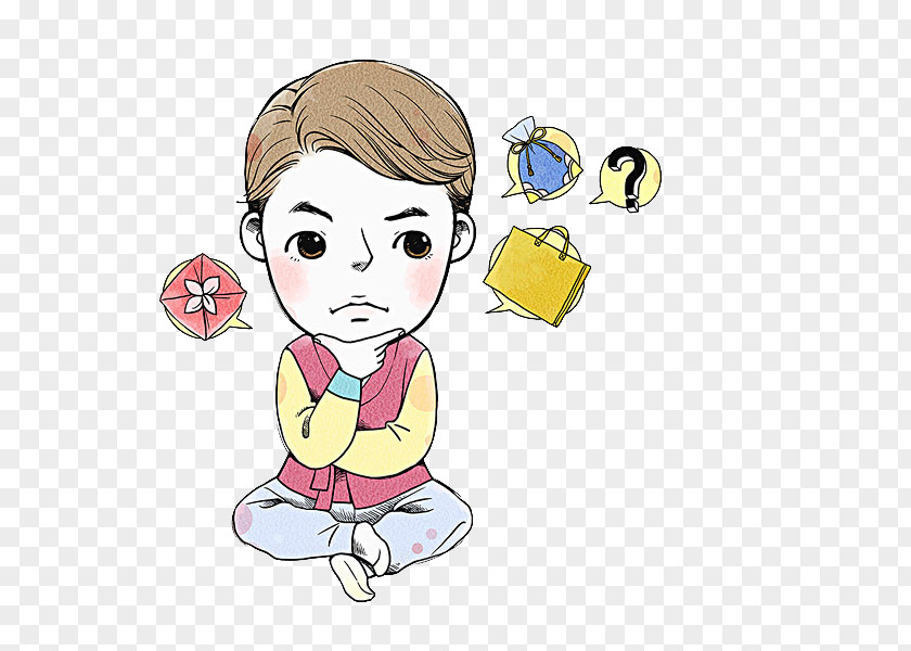 Thinking Man Thought Cartoon PNG