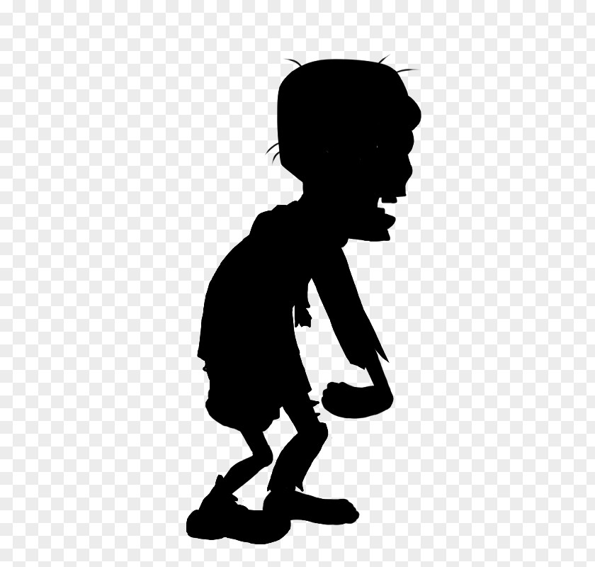 Animation Blackandwhite Human Standing PNG