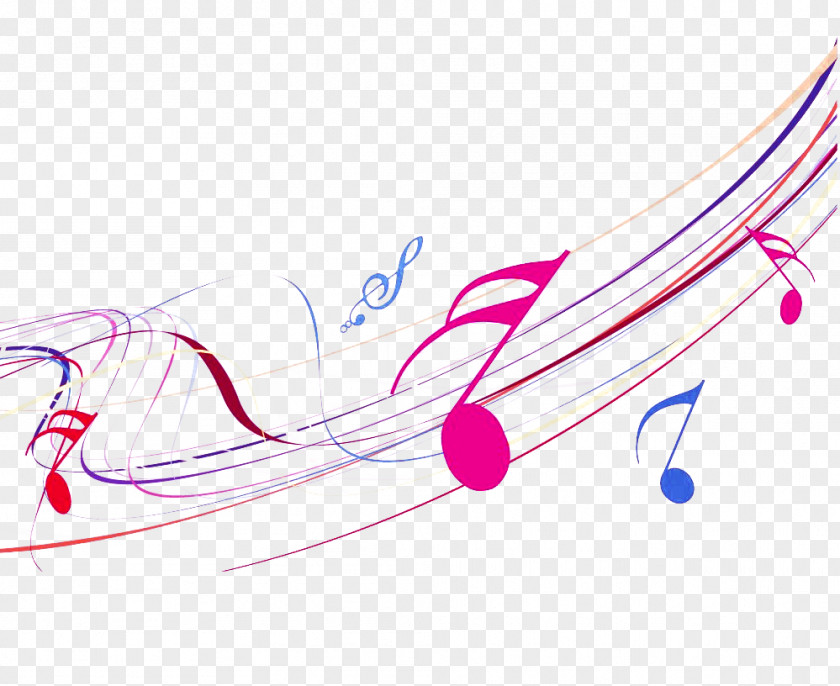 Color Notes Musical Note Melody PNG