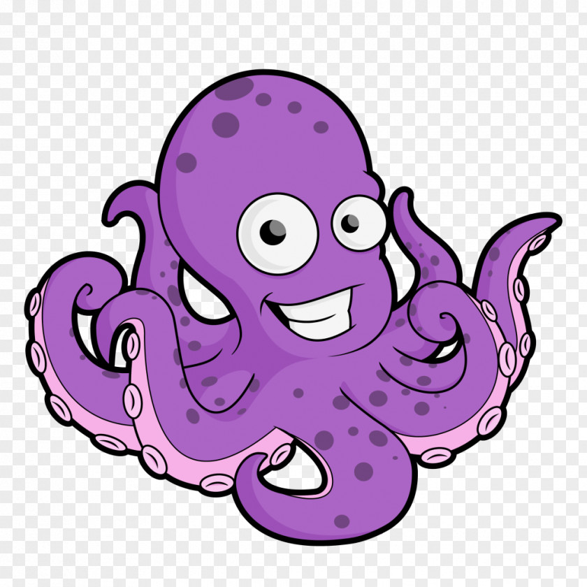 Cute Octopus Transparent Clip Art PNG