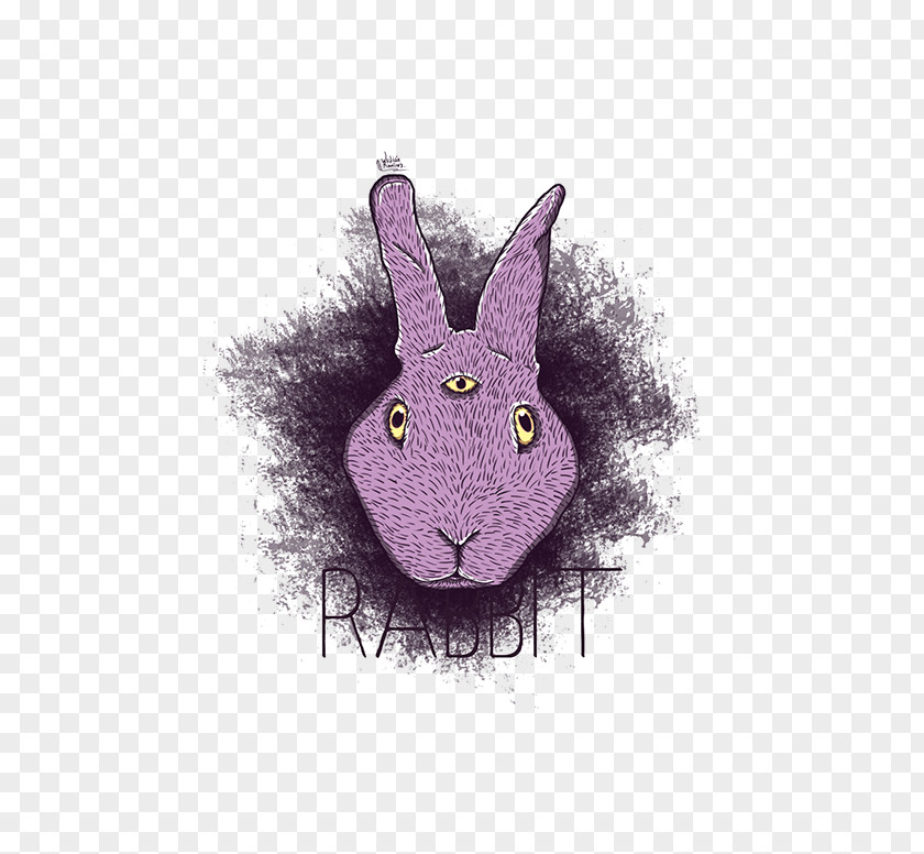 Load Shiva 3rd Eye Easter Bunny Whiskers Snout Violet PNG