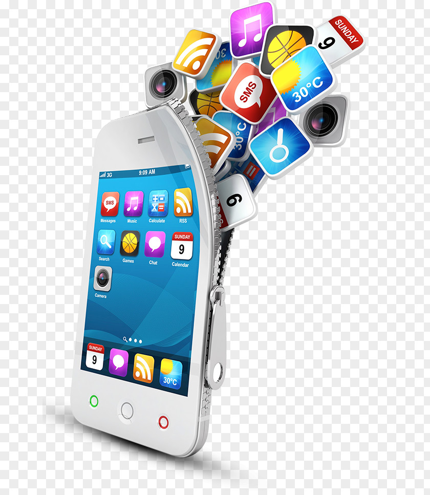 Social Media Marketing Mobile App Development Phones PNG