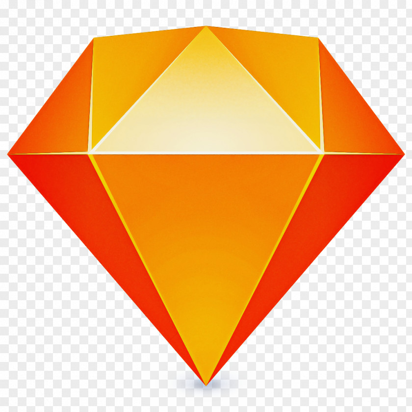 Triangle Yellow Orange Background PNG