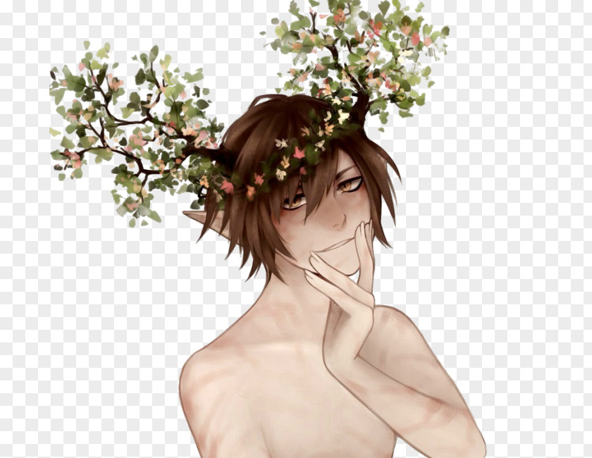 Brown Hair Character Fiction Flowering Plant PNG