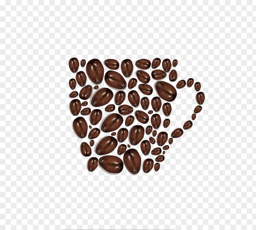 Color Rounded Cup-shaped Coffee Beans Bean Cappuccino Tea Cafe PNG