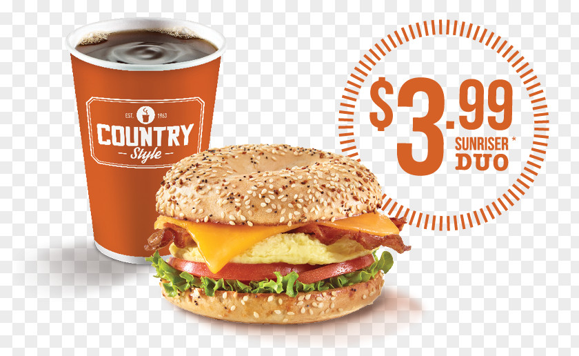 Country Style Hamburger Fast Food Veggie Burger Cheeseburger Breakfast Sandwich PNG