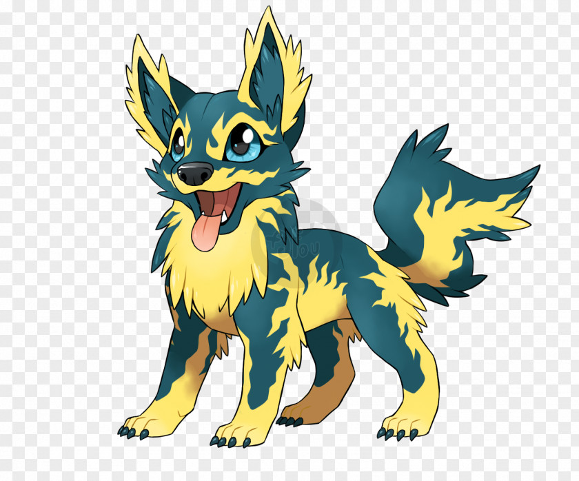 Electric Wolf Pokemon Cat Red Fox Artist Illustration PNG