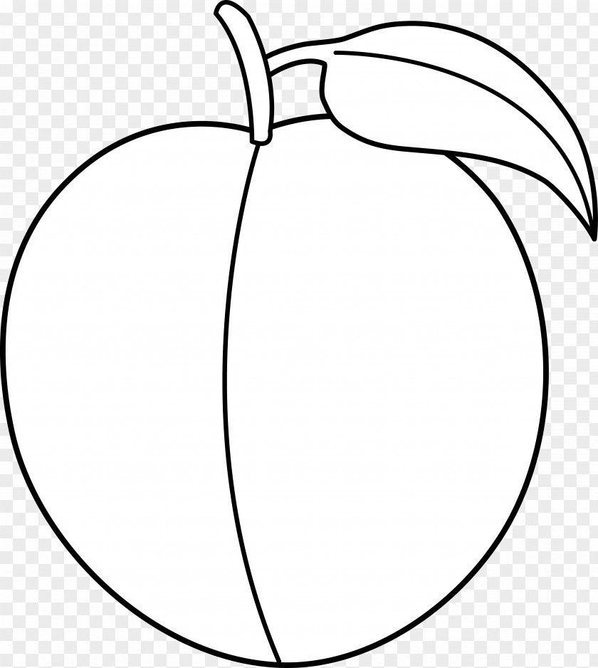 Peach Cliparts Black And White Clip Art PNG