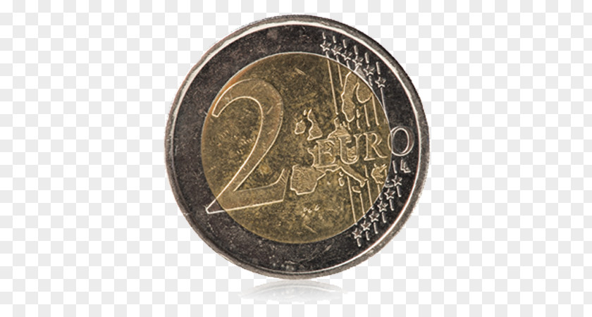 Vintage Coins 2 Euro Coin Money Stock Photography Currency PNG