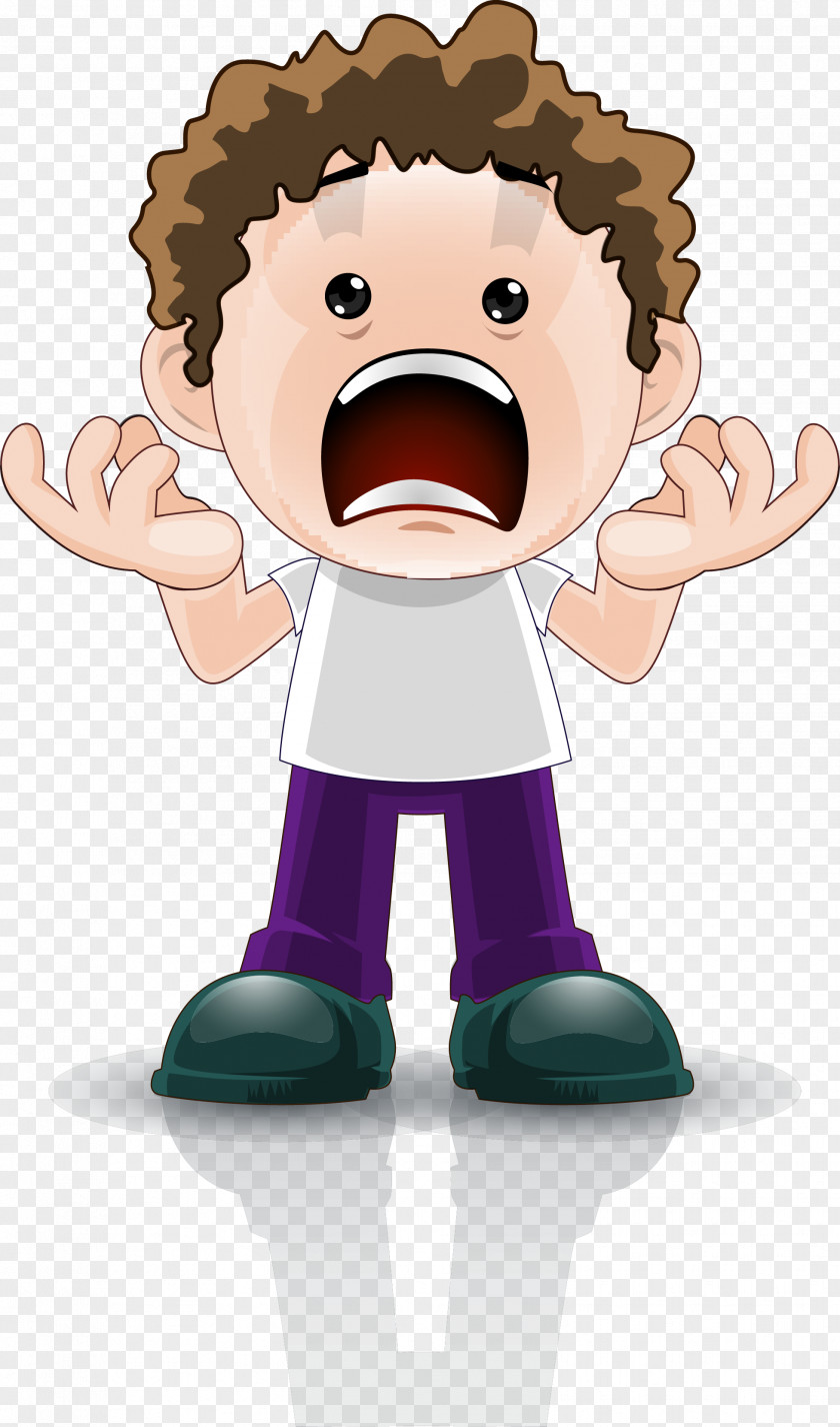 Cartoon Boy Facial Expression Surprise PNG