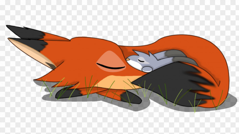 Fox Sleeping Canidae Red Drawing Rabbit PNG