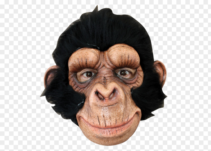 Clown Hands On Chimpanzee Ape Latex Mask Halloween Costume PNG