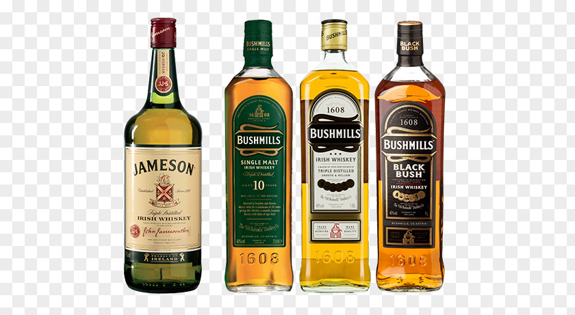 Drink Scotch Whisky Old Bushmills Distillery Single Malt Irish Whiskey PNG
