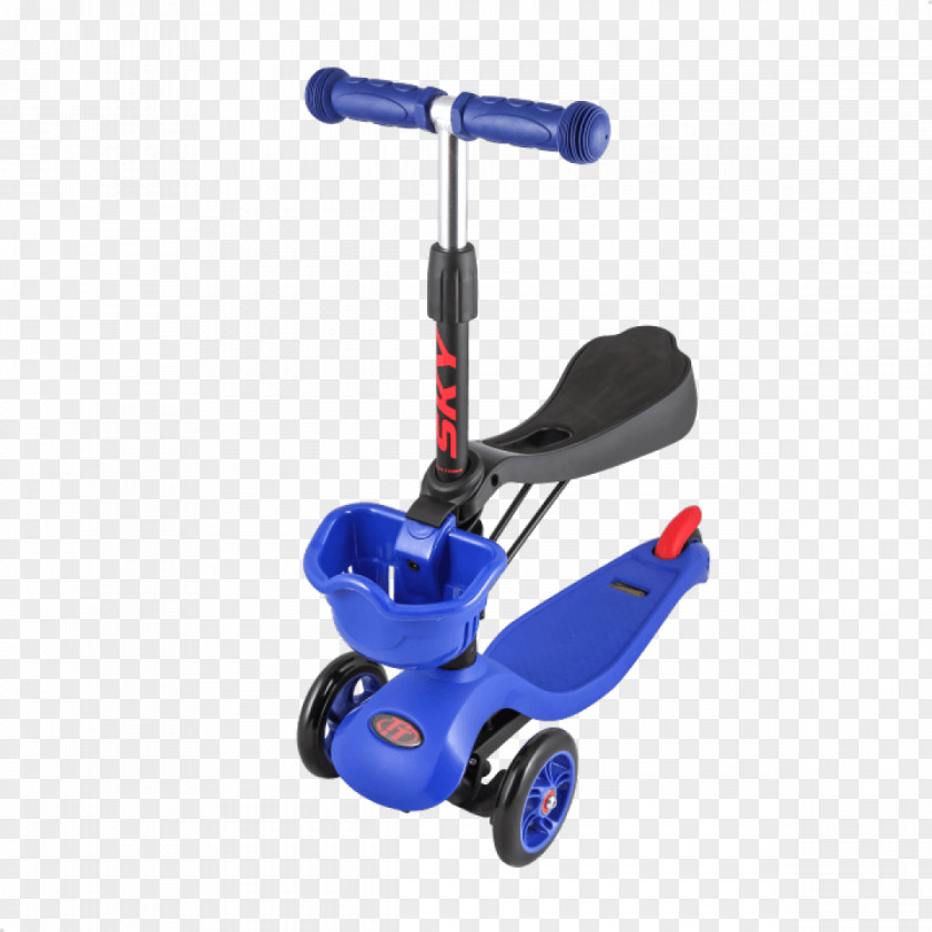 Kick Scooter Balance Bicycle Blue Wheel PNG