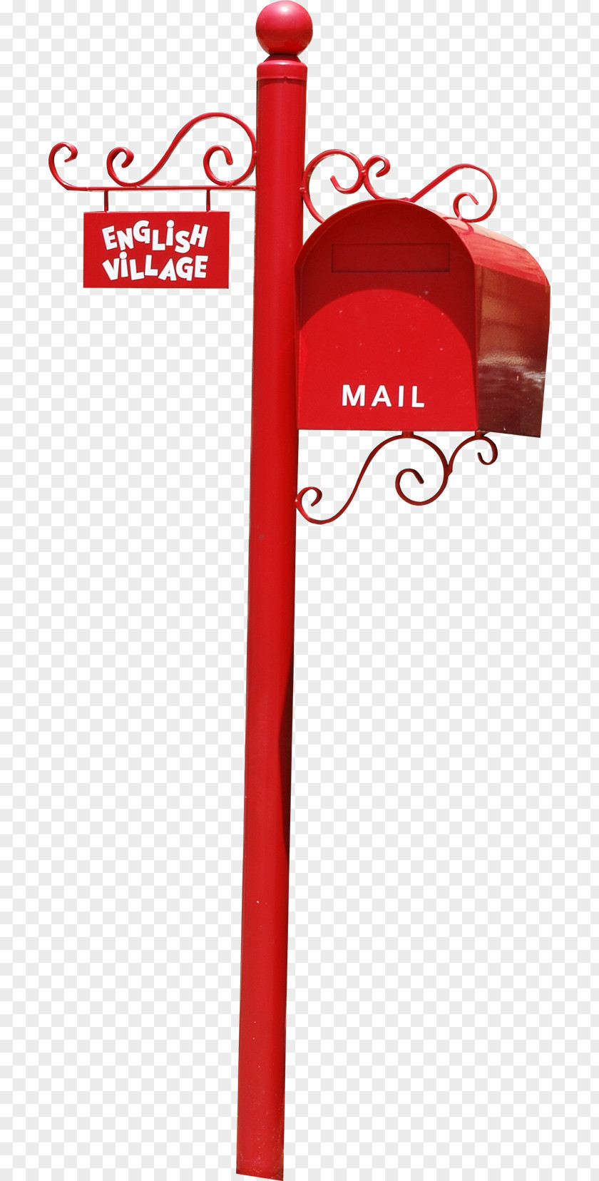 Material Chinese Red Realistic Iron Mailbox Download Letter Box PNG
