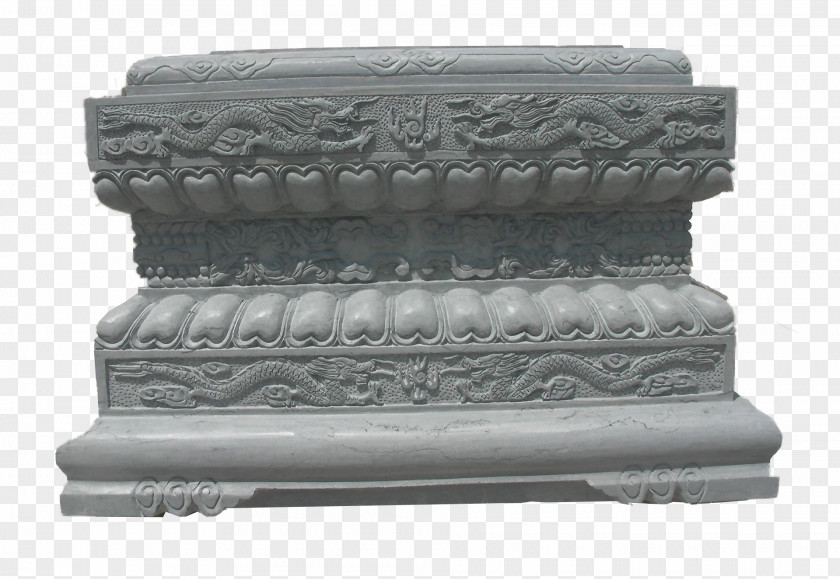 Stone Lotus Station Building Base Product Promotion Carving PNG