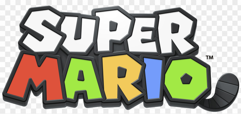 Super Mario Logo Transparent 3D Land Bros. World New Bros PNG