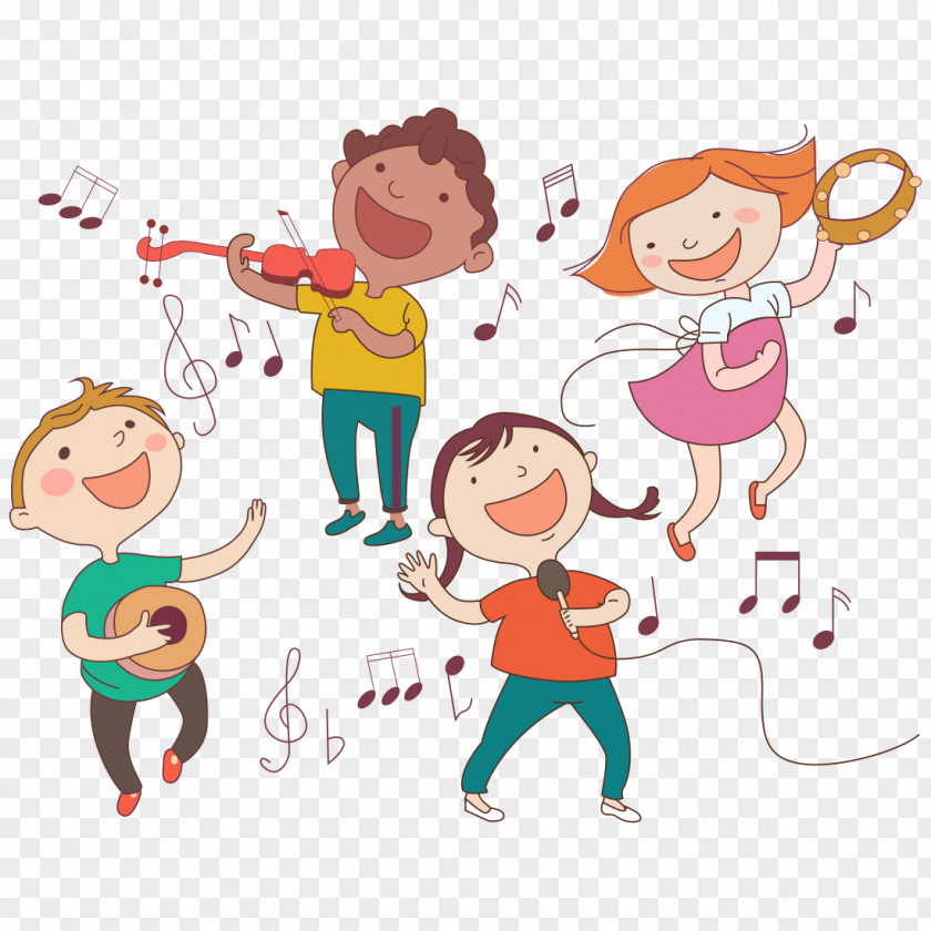 A Child Who Plays Musical Instruments Instrument Illustration PNG