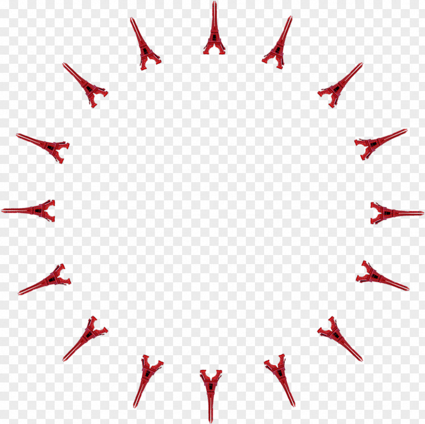 Carmine Star Red Line Circle PNG