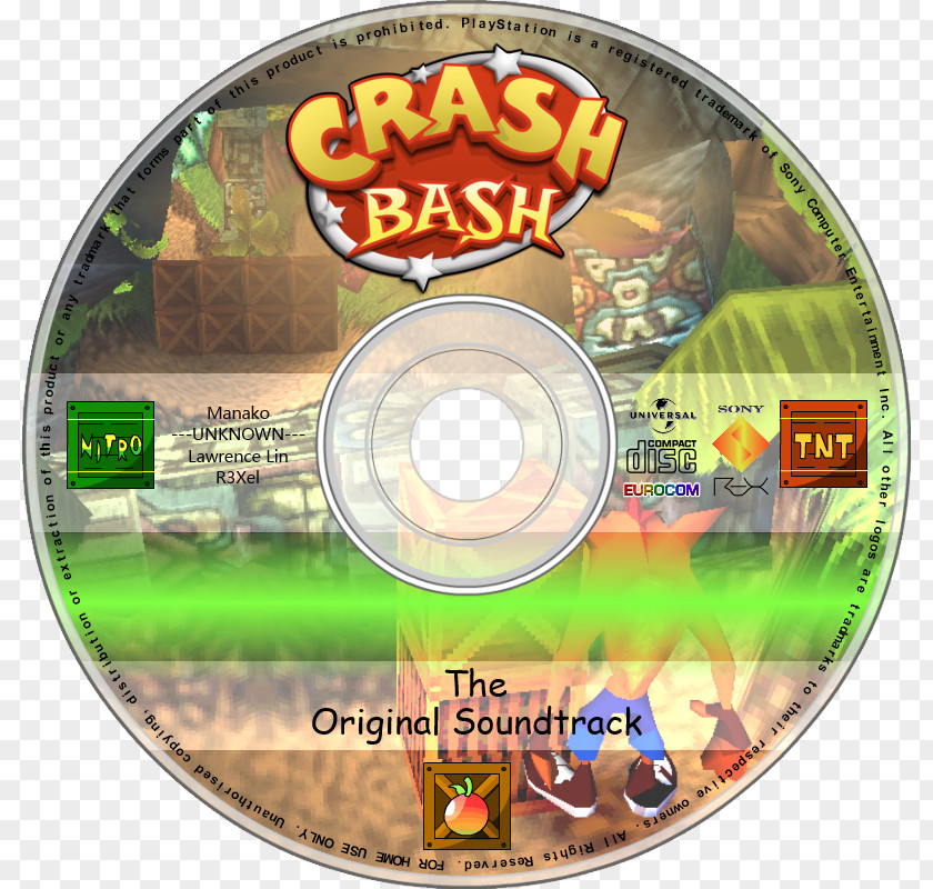Crash Bash Compact Disc Television Show Alphabet Soundtrack PNG
