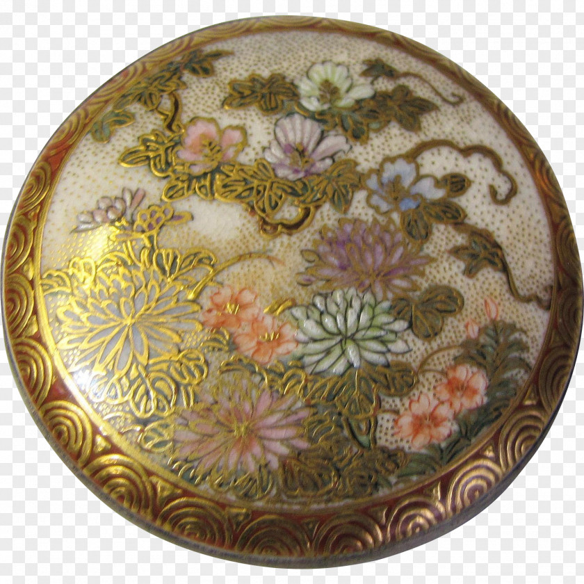 Satsuma Ware Ceramic Glaze Pottery Antique PNG