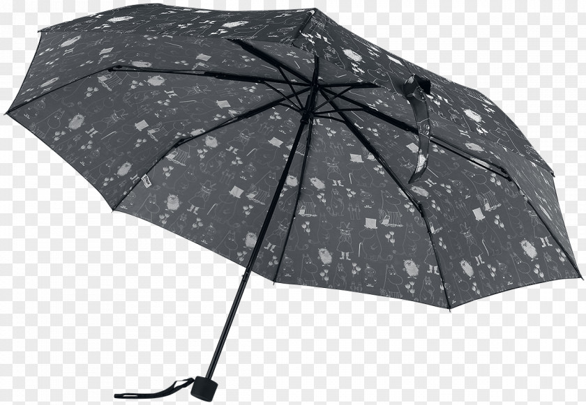 Umbrella Black And White Moomins PNG