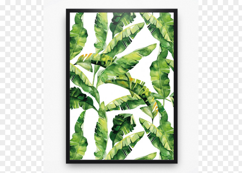 Banana Leaves Paper Partition Wall Adhesive Leaf Wallpaper PNG