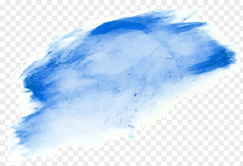 Blue Hand Painted Graffiti Brush Watercolor Painting Paintbrush PNG